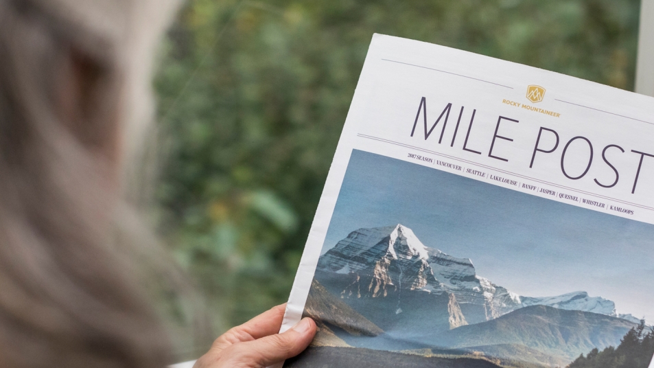 Mile Post, our onboard newspaper, includes a map of our three rail routes and the mile posts (also known as mile markers) found along each route.