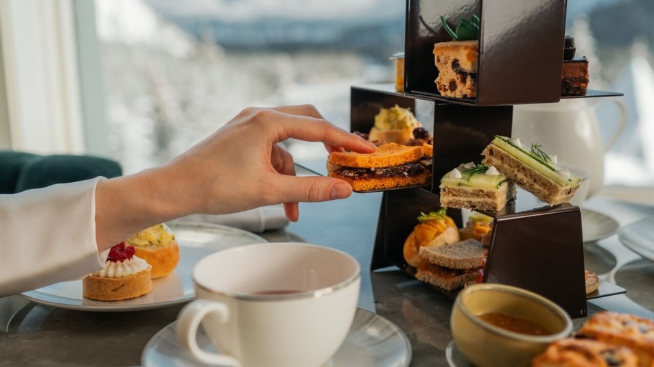 High tea at fairmont banff springs