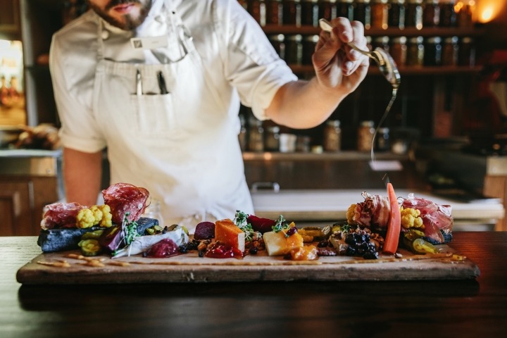 Chef preparing food.