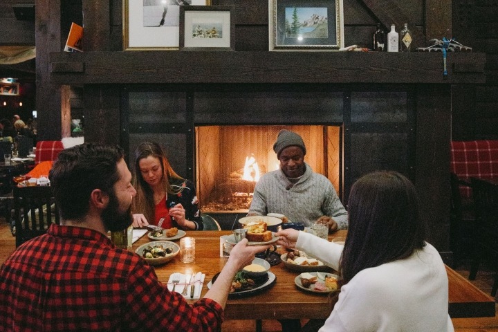 Guests eating at Park Distillery.