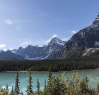 View of lake from Icefields Parkway