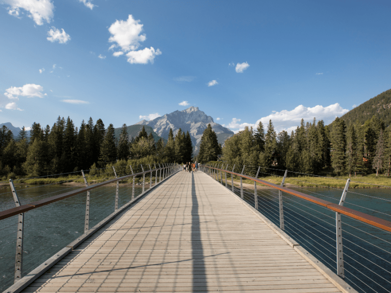 Bridge over Bow River in Banff
